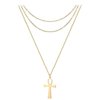 Stainless steel layered necklace
