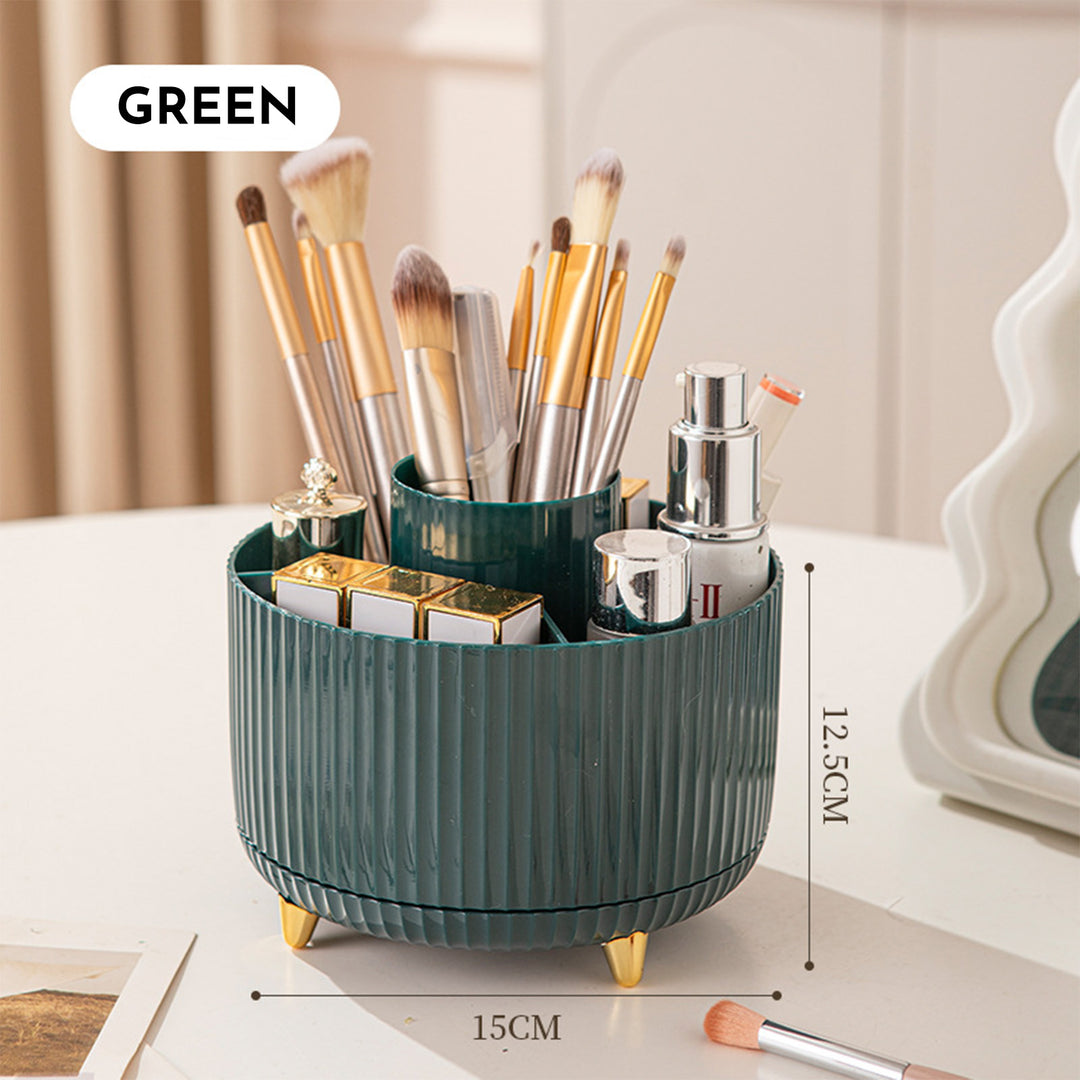 360 Rotating Makeup Brush Holder &amp; Organizer  Countertop Storage For Cosmetics &amp; Skincare 8 Colors